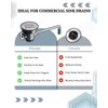 3-1/2 Inch Commercial Sink Drain - PVC Plastic Waste Drain