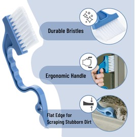 6Pcs Crevice Gap Cleaning Brush,Bathroom Crevice Gaps Cleaning Brush,Hand-held Groove Gap Cleaning Tools,2 in 1 Dustpan Cleaning Brushes,Shutter Door Window Track Kitchen Cleaning Brushes Kit