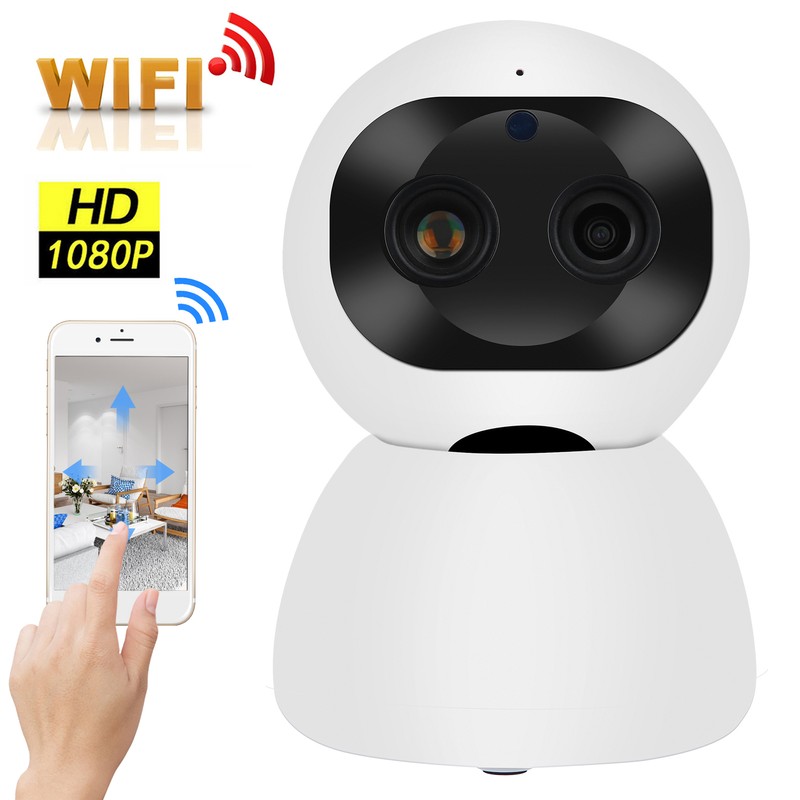 1080P Wifi PTZ Camera Dual Lens Motion Detection 2‑Way Audio