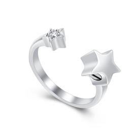 QGJNSGC Urn Ring for Ashes Star Memorial Cremation Jewelry Bereavement Stainless Steel Keepsake Urn Ring Ash for Men Women Gifts, Stainless Steel, Cubic Zirconia