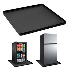 Mini Fridge Silicone Mat with Raised Edge, 23.6''x19.7'' Under Refrigerator Mat, Mini Fridge Drip Pan Prevent Water Leakage and Floor Damage, Leakproof Mat for Under Small Fridge Refrigerator Freezer