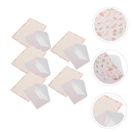 DOITOOL 5 Sets Floral Writing Paper Envelope Set Assorted Color Letter Paper and Envelopes Elegant Stationery for Students and Personal Notes for Special Occasions
