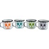 BY MEXICO Set de 4 Mini Pocillos de Peltre Calavera