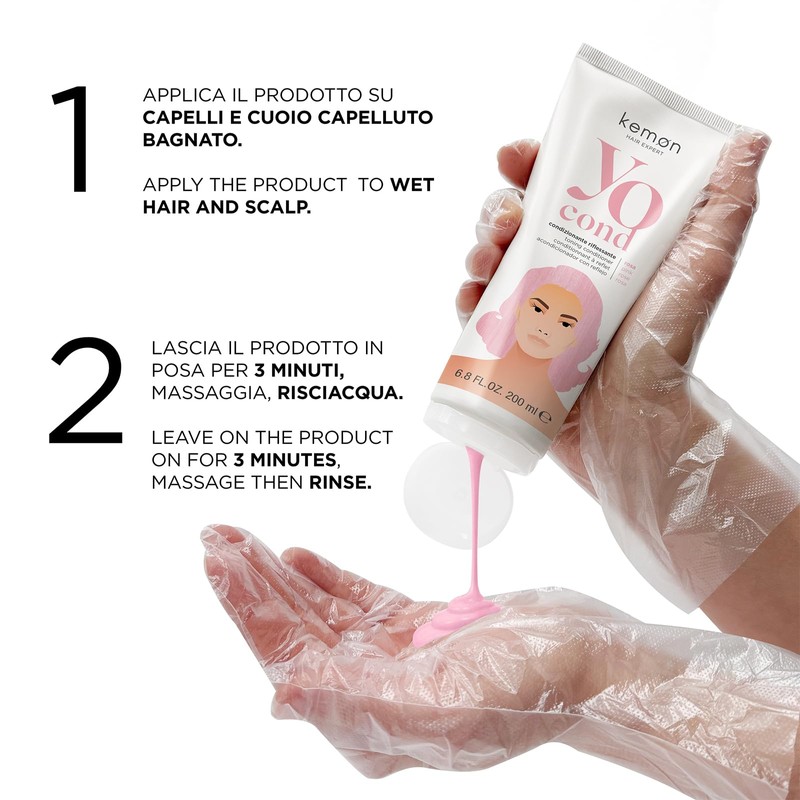 Kemon Yo Cond Rosa Maschera Riflessante Vegan 200 ml