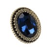 Craftisum 20 pcs Blue Oval Rhinestone Metal Shank Sewing Coat