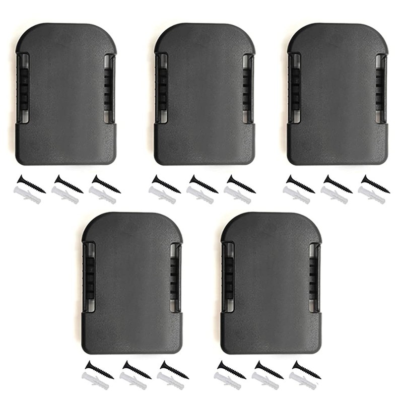 QINIZX 5 Packs Battery Wall Mount Storage Shelf Rack, Battery