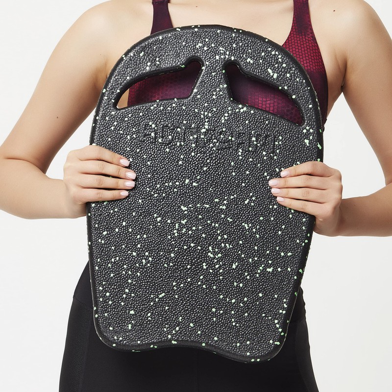 Actifoam Kickboard Swimming Board (Medium Dimensions, Black + Green Medium