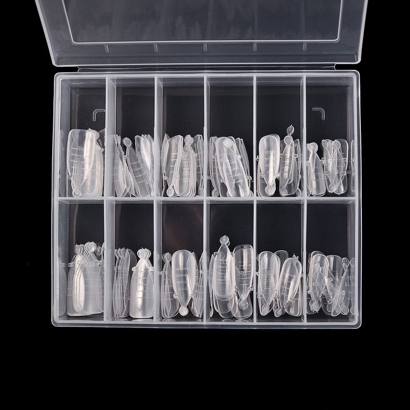 KADS Pack of 120 Transparent Full Cover Dual Nail System