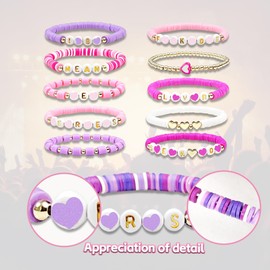 FUNTE® Colorful Friendship Bracelet, 11pcs T-a-y Bracelets -l-o-r Set Singer Jewellery Music Party Jewelry Accessories For Fans Beaded Bracelet Friendship Bracelet