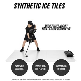 Better Hockey Extreme Dryland Flooring Tiles - Synthetic Ice Panels for Hockey, Professional Quality Training Aid for Shooting, Passing and Stickhandling -, 6-Tile Pack