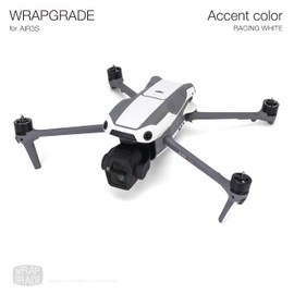 WRAPGRADE Skin Sticker Compatible with DJI Air 3S Accent Color (Racing White)