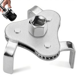 LPZMPZ Oil Filter Wrench Universal 3-Arm Oil Filter Wrench Oil Filter Spider Adjustable with Drive Adapter Oil Filter Removal Tool Oil Filter Tool for Diameter 64-116 mm Cars Motorcycles Cars