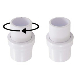 ATIE 1-1/2" Pool Vacuum Head Swivel Adapter Connector for Manual Vac Vacuum Head Replace Pentair R201566 258 Hose Swivel Adapter (2 Pack)