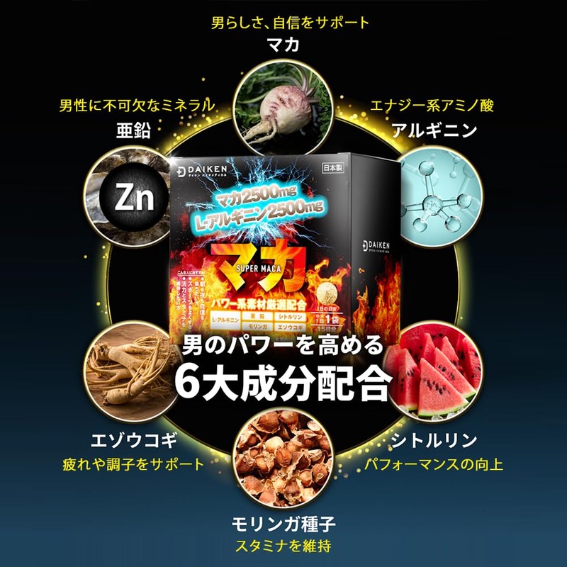 DAIKEN マカ＆アルギニンパウダー (15袋)