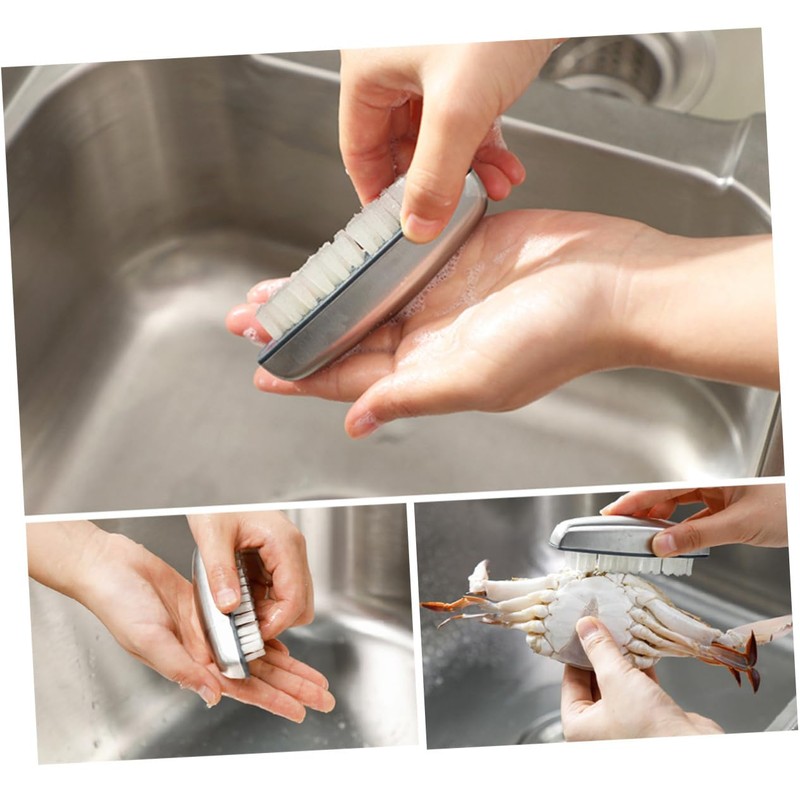 Healeved Stainless Steel Cleaning Brush Nail Cleaning Brush Practical Cleaning