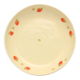 窯元 sousen Medium Plates White 21 cm Seto Ware Variety Dishes Fruit (Strawberry)