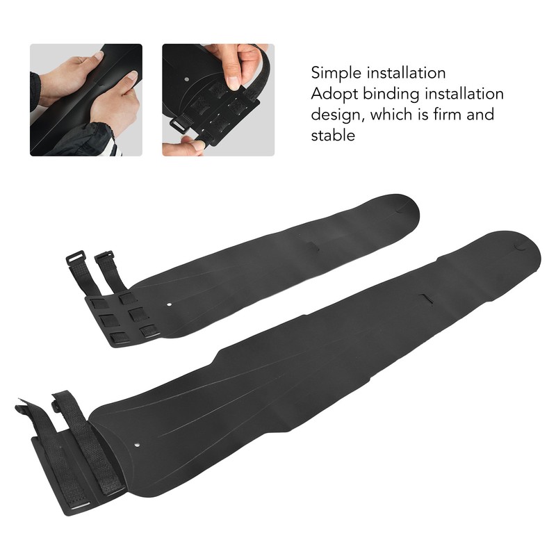 2pcs Bicycle Fenders PP Waterproof Rollable Bike Front Rear Mudguard
