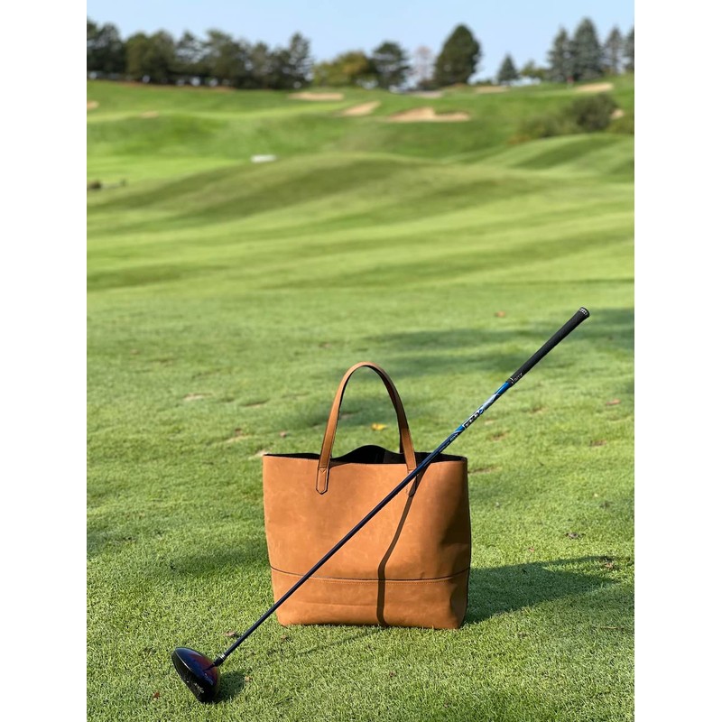 K. Carroll Accessories Oversized suede Taylor Tote in Camel