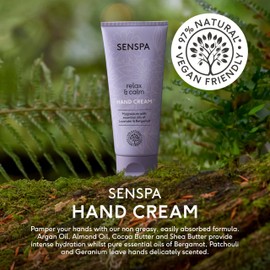 SenSpa Relaxing Lavender Hand Cream - Vegan Moisturising Body Lotion, Natural Scented Body Creams/Butter with Essentail Oils, Body Butters for Women & Men, Luxury Moisturiser for Dry Skin - 100ml