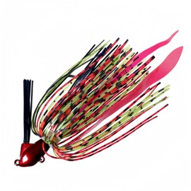 RuiJiaXiang 6pcs weedless skirted Jig heads squid rubber jig lure baits kit 11g 13g 16g Include plastic fishing tackle box fishing for freshwater saltwater (style-c)