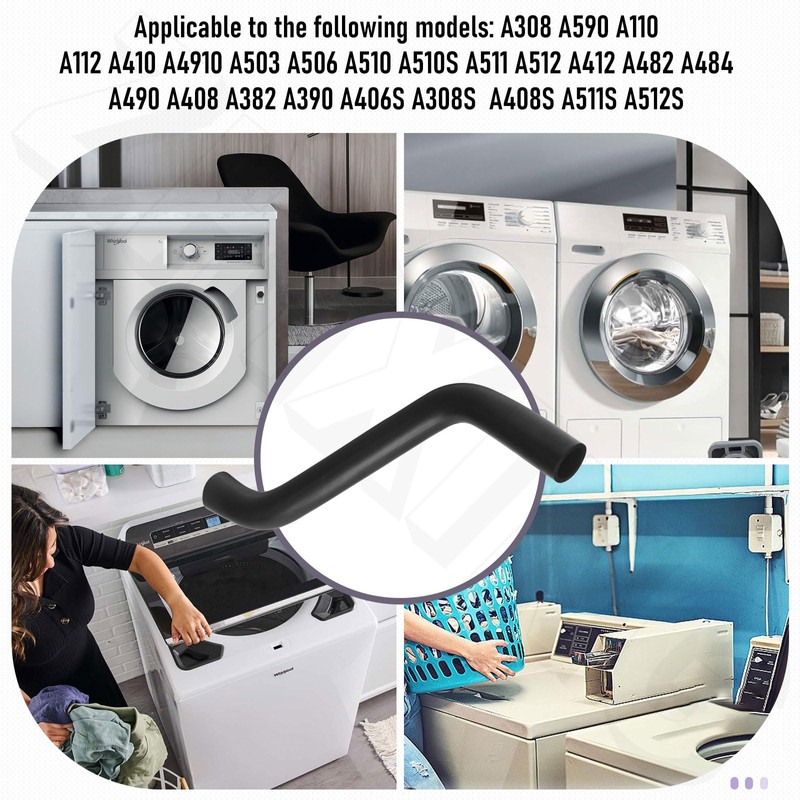 WP213045 Washing Machine Tub To Pump Drain Hose Compatible With
