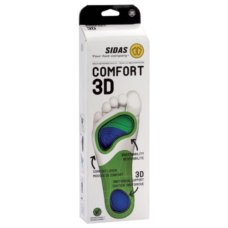 Sidas 3D Comfort Anatomical Insole Unisex, unisex, 3D Comfort, blue