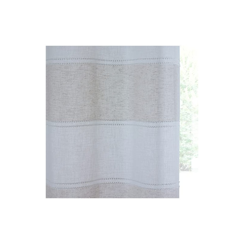 Tyrone Textiles Ltd Santorini Voile Panel - Linen Look Panel