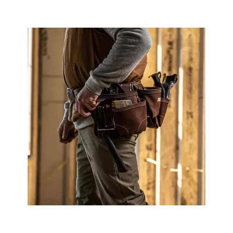 AWP Suede Tool Apron Leather Hammer Loop Genuine Leather 50"