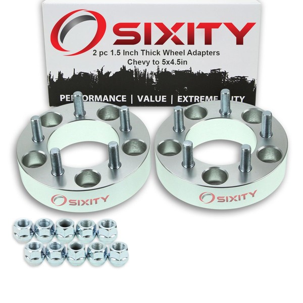 Sixity Auto 2 pc 5x5" to 5x4.5" Wheel Spacers Adapters