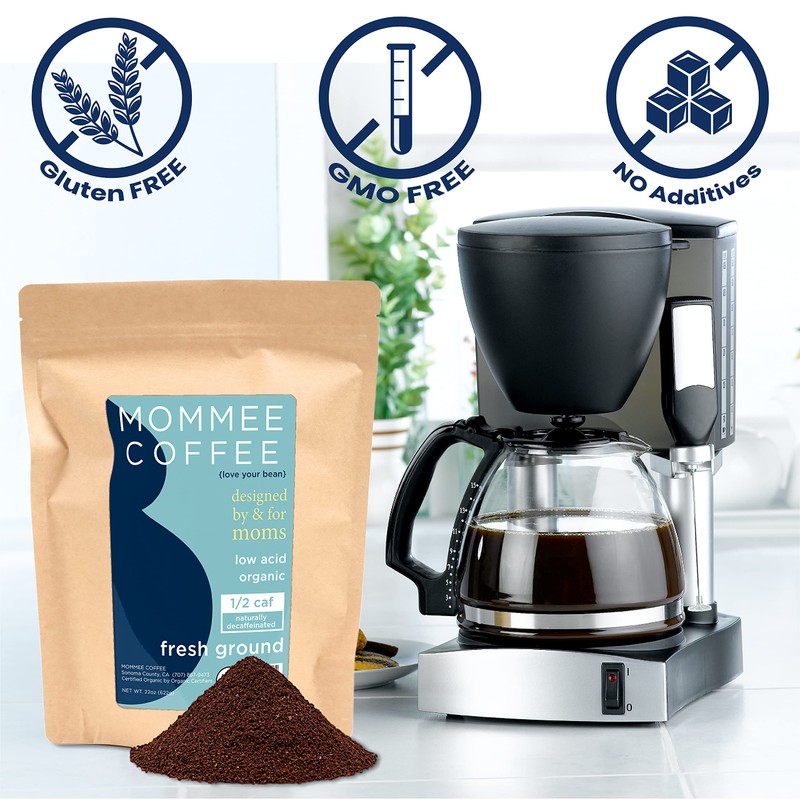 Mommee Coffee - Half Caf | Low Acid, Organic, Fair