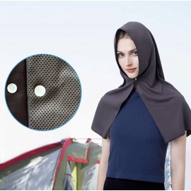 Cold sensation sports towel cooling outdoor bandana sweat absorbing black 2ea