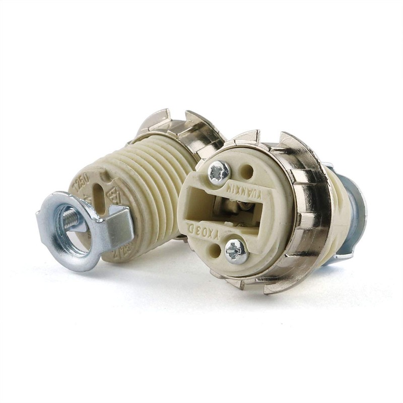 E-outstanding G9 Ceramic Lamp Holder 2PCS G-9 Halogen Light Bulb