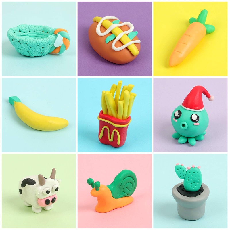 Polymer Clay 50 Colors, Modeling Clay for Kids DIY Starter