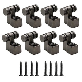 Hordion 8 Pcs Roller String Tree Guides Retaine for Strat Tele Style Electric Guitar with Mounting Screws, Black