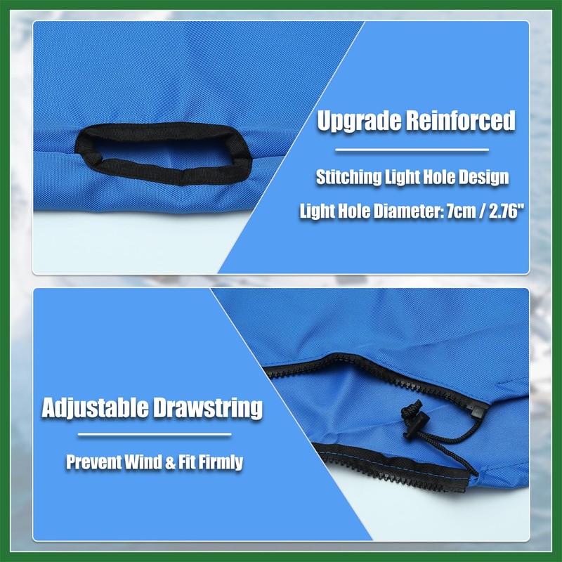 Motoforti Bimini Top Storage Boot Cover with Light Hole Boat