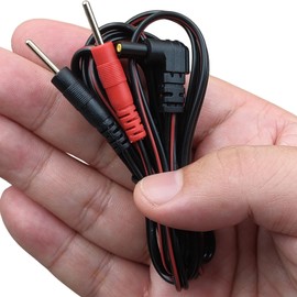 TENS Unit Replacement Lead Wires: 5 Pieces TENSSO 2.35mm Plug to 2mm Pin Electrodes Leads Wire for TENS 7000, for TENS 3000, for Accurelief and so on - 5 Pack