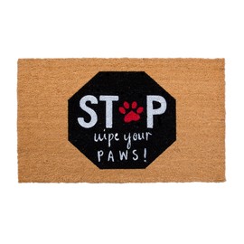 4 Cats & Dogs: Convertible Entrance Mat: Rectangle Core Refill - Stop, Wipe Your Paws - 24 x 36 - Interchangeable Designs Door Mat Coir, Pet Friendly