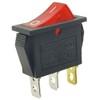 QIYANGBRO 5pcs KCD3 Black Shell AC110V/120V Rocker Switch Red Light