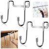 NORSON-NADISHA 2PCS Over Door Hook Hanger Stainless Steel Shower Towel