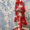 30cm Red Wooden LED Tree Tabletop Centrepiece Christmas Holiday Home