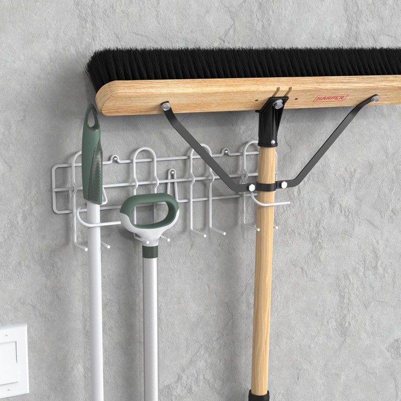 ClosetMaid 3462 Broom & Mop Holder for Wall or Door