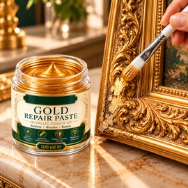 Gold Repair Paste for Decorative Surface Touch-Ups – Rich Metallic Finish for Picture Frames, Furniture Trim & DIY Decor, 100ml