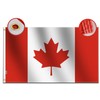 Rhungift Double Sided Canada Flag 3x5Ft, Quadruple Stitched Fly Ends,Screen
