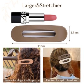 YANIBEST Flat Hair Claw Clips for Women - Stylish Lay Flat Claw Clips for All Hair Types | Chic Hair Accessories for Girls Women, 5pc