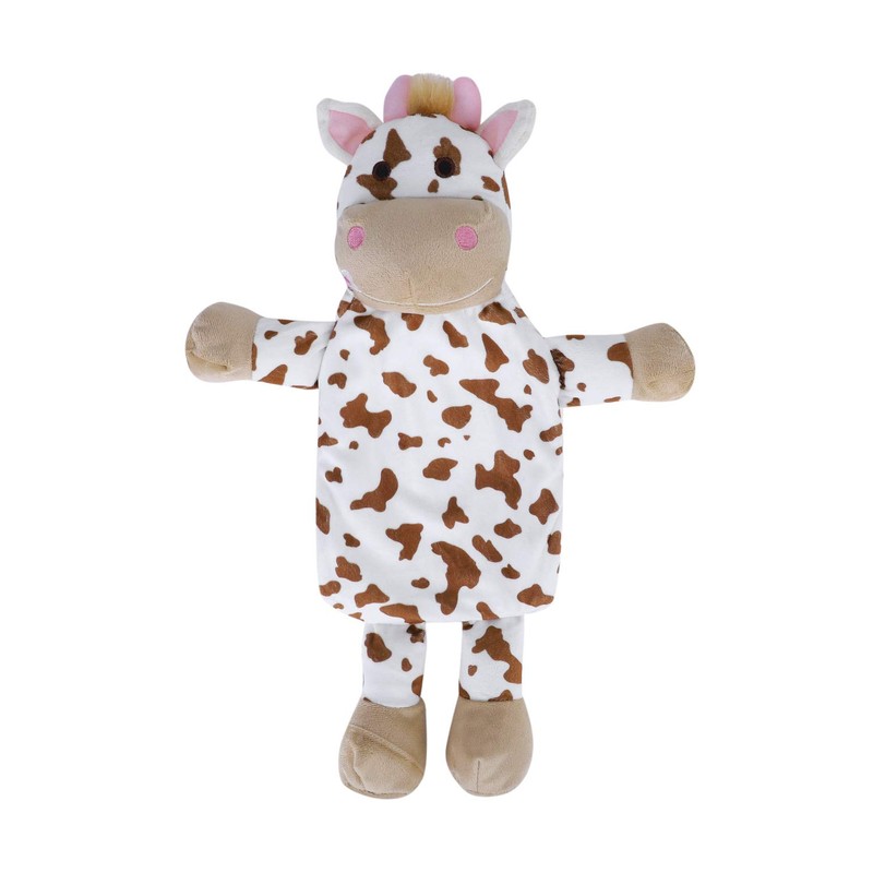 Rubber Hot Water Bottle with Cute Stuffed Zebra, Cow, Pig