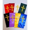 UIALECG Unisex Clergy Stole with Embroidery Cross 72", Traditional Choir