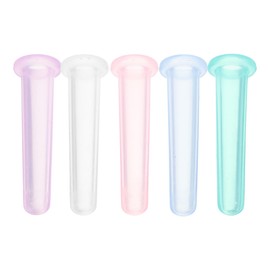 5pcs Silicone Facial Cupping Cups for Eyes Therapy, Anti-Aging Face Cupping Set, Vacuum Massage Jars for Fine Lines and Dark Circles, Assorted Colors