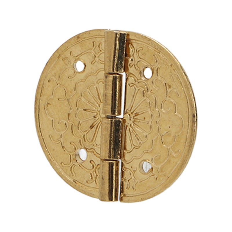 10pcs Mini Antique Hinges Round Exquisite Retro Design Corrosion Resistance