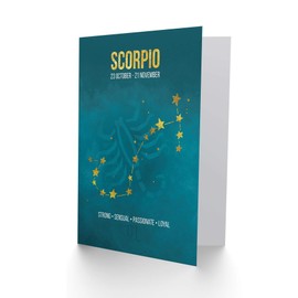 BIRTHDAY CARD - ZODIAC STAR SIGN ASTROLOGY SCORPIO