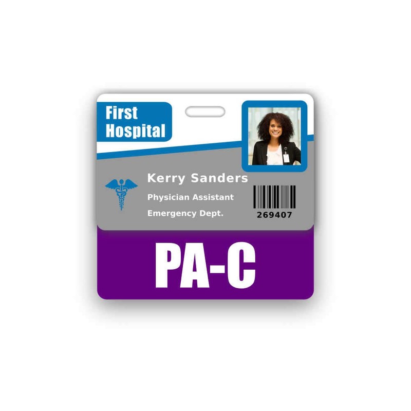 PA-C Badge Buddy Horizontal w/Height & Weight Conversion Charts (Standard,